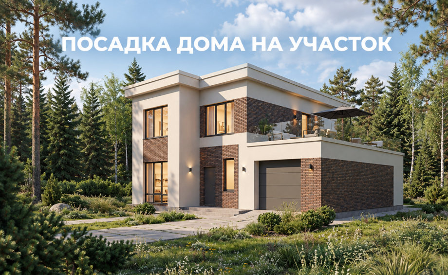 Посадка дома на участок